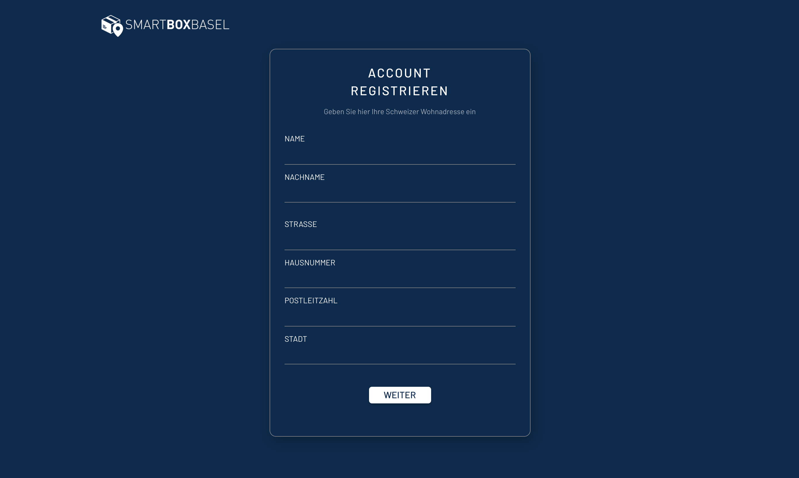 Registration form part 1
