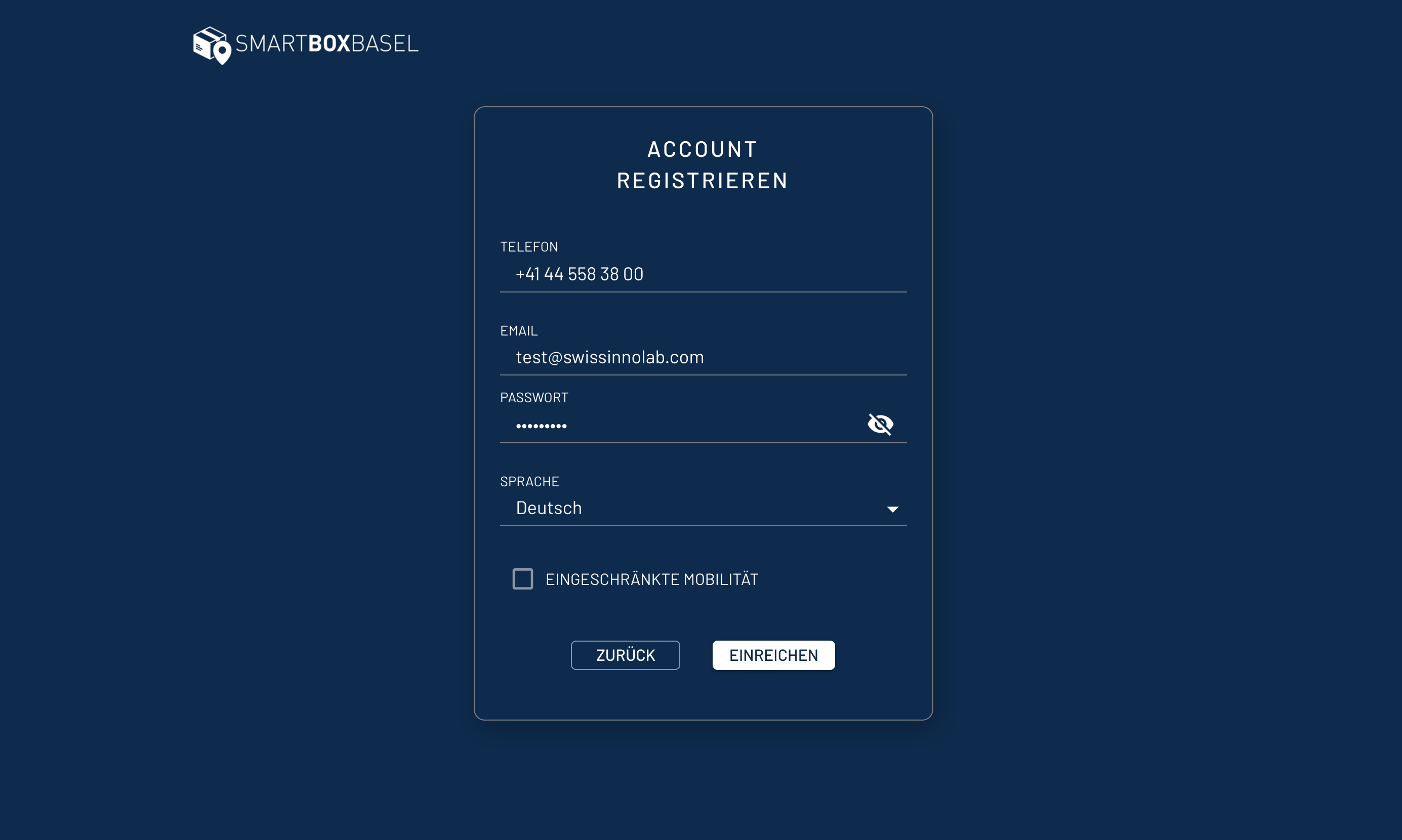 Registration form part 2