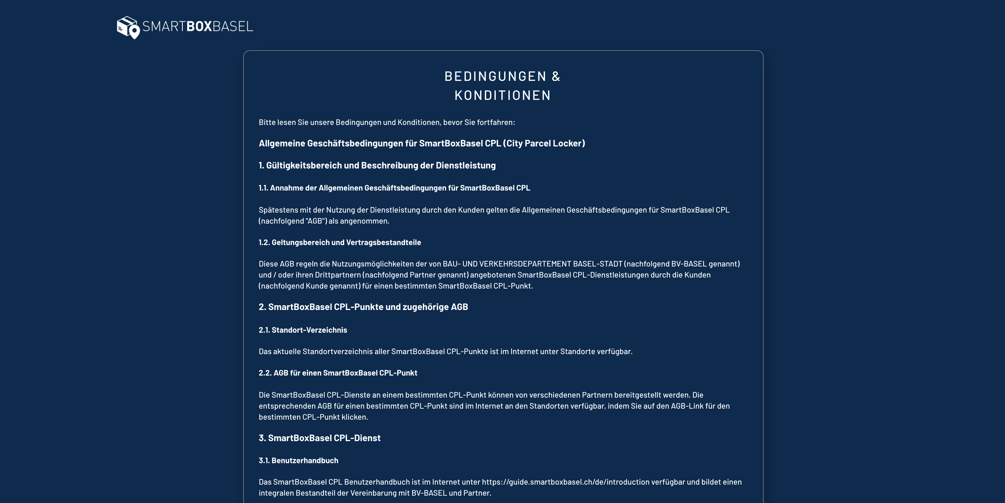 Web portal terms & conditions