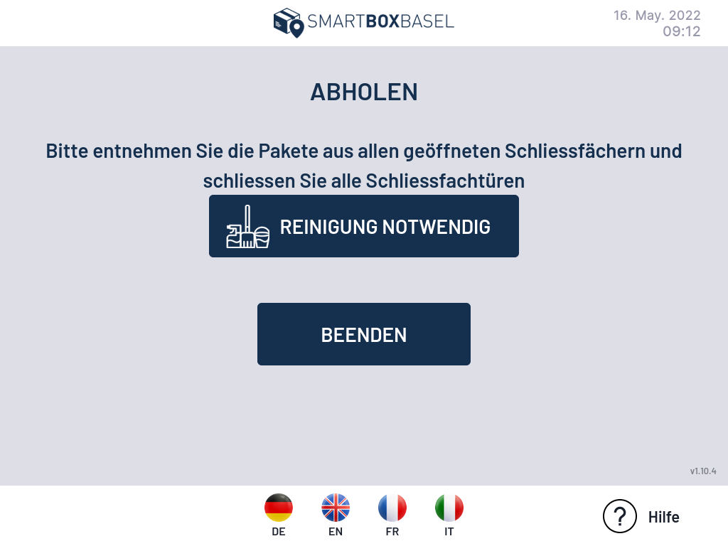 Collect parcel - unlock