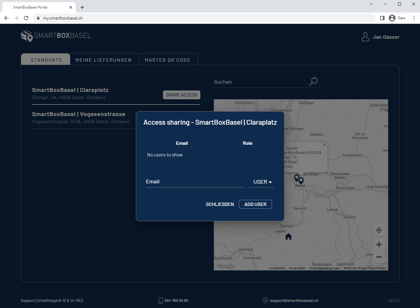 Zugriffsfreigabe - hinzufügen